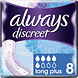Always Always Discreet Maandverband Long Plus (Voor Urineverlies) - 8 stuks Always Always Discreet Maandverband Long Plus (Voor Urineverlies) - 8 stuks