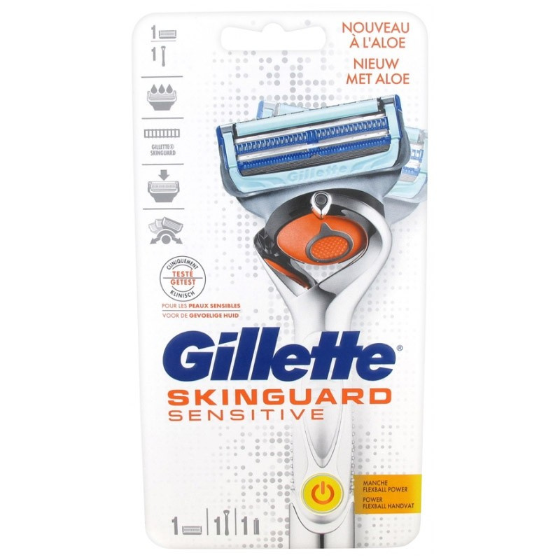 Voordeeldrogisterij Gilette Skinguard Sensitive Power Flexball Scheermesje - 1 stuk aanbieding
