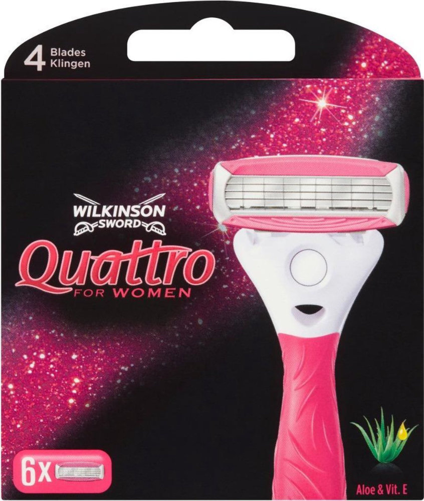 Voordeeldrogisterij Wilkinson Navulmesjes Quattro For Women - 6 Stuks aanbieding