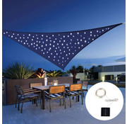 Huismerk Premium Schaduwdoek Met 100 LED Lichtjes Blauw - 3,6 x 3,6 x 3,6 M