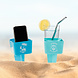 Huismerk Premium Strandbeker met Grondpen Huismerk Premium Strandbeker met Grondpen