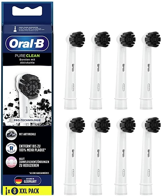 Voordeeldrogisterij Oral-B Opzetborstels Pure Clean Actieve Kool - 8 Stuks aanbieding