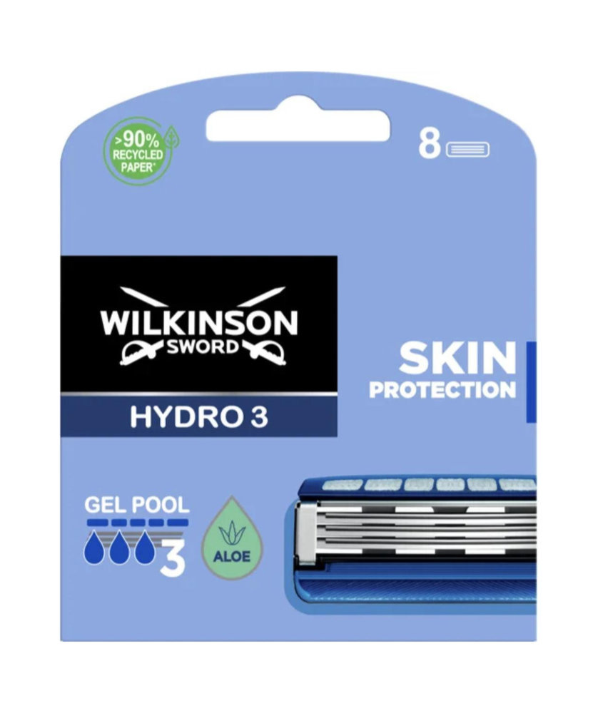 Voordeeldrogisterij Wilkinson Sword Hydro 3 Scheermesjes - 8 Stuks aanbieding