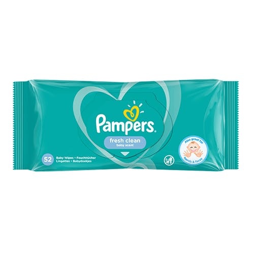 Voordeeldrogisterij Pampers Fresh Clean Billendoekjes - 52 Stuks aanbieding