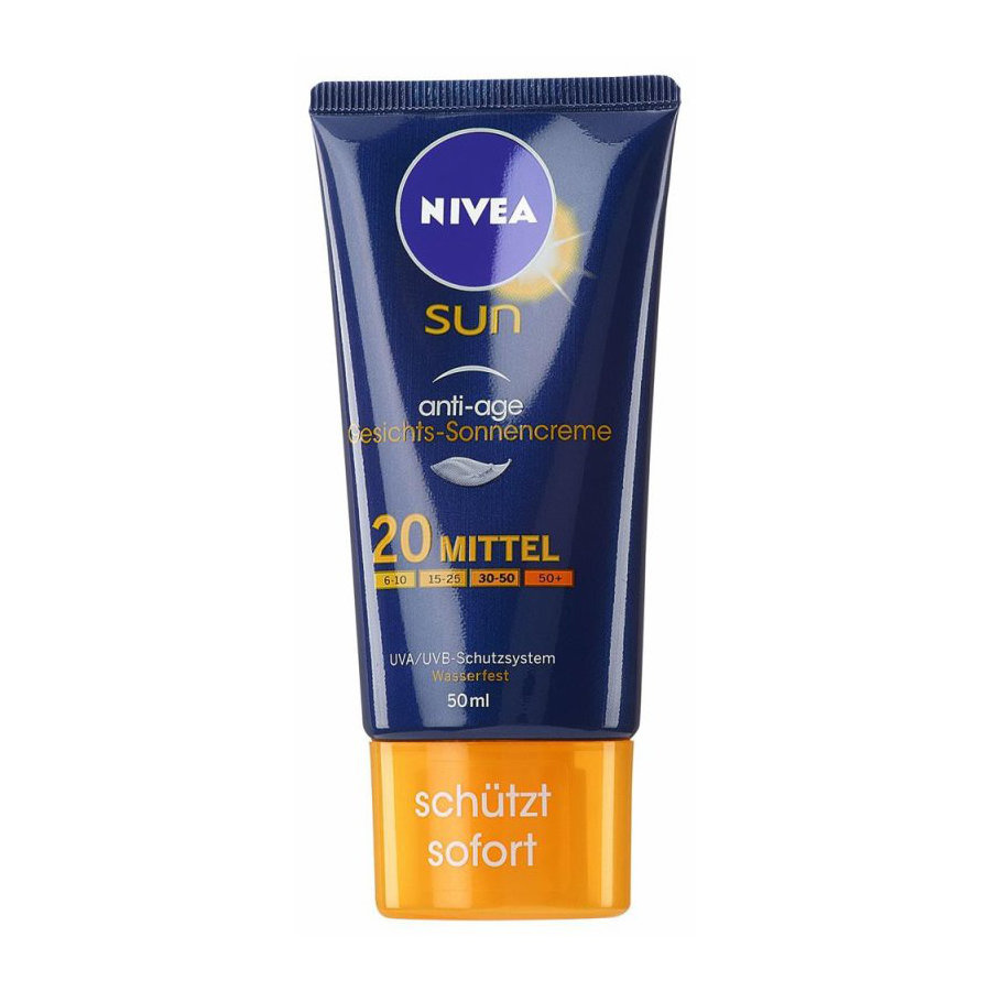 Voordeeldrogisterij Nivea Sun Anti Age Zonnecrème Voor Het Gezicht SPF 20 - 50 ml aanbieding