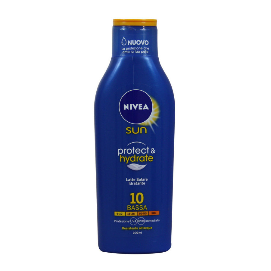 Voordeeldrogisterij Nivea Sun Protect & Hydrate Sun Milk SPF 10 - 200 ml aanbieding