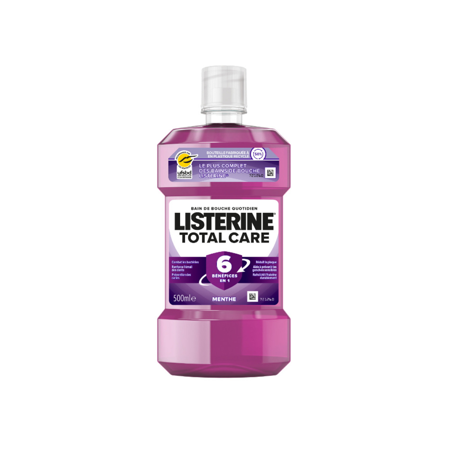 Listerine Mondwater care 6 In Clean Mint - 500 ml - Voordeeldrogisterij