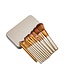 Huismerk Premium Make-up Borstel Set Met Metalen Opbergkoffer - 12 Delig Huismerk Premium Make-up Borstel Set Met Metalen Opbergkoffer - 12 Delig