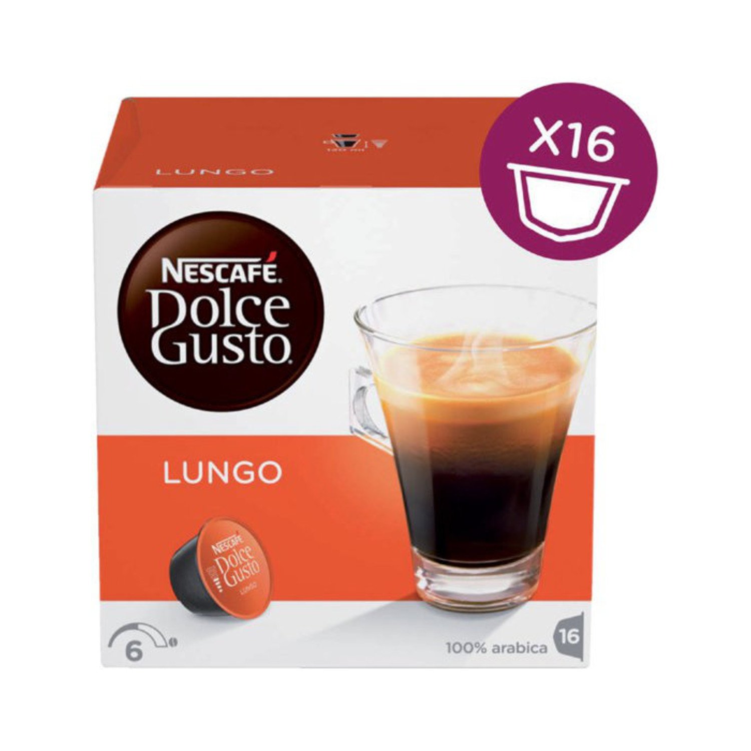 Aja vonk koper Dolce Gusto Koffie Cups Lungo - 16 Stuks - Voordeeldrogisterij