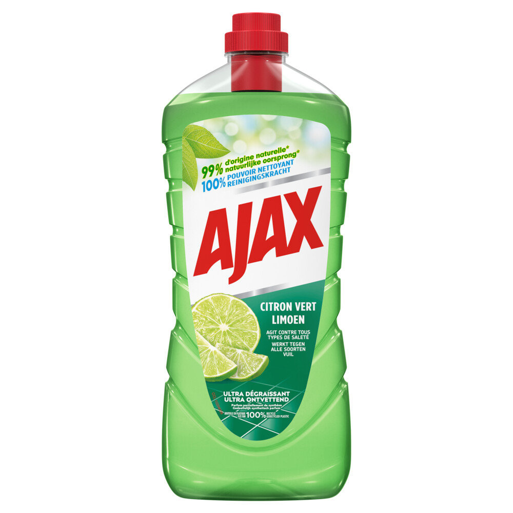 Voordeeldrogisterij Ajax Allesreiniger Limoen Fris - 1,25 Liter aanbieding