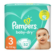 Voordeeldrogisterij Pampers Baby-Dry Luiers Maat 3 - 52 Stuks aanbieding