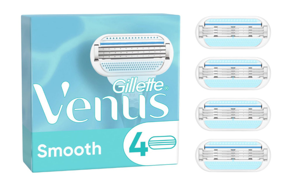 Voordeeldrogisterij Gillette Venus Smooth Scheermesjes - 4 Stuks aanbieding
