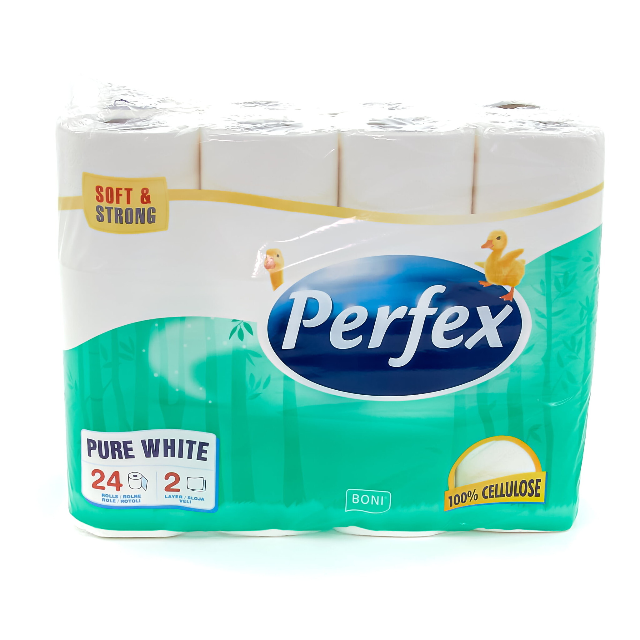 Voordeeldrogisterij Perfex toiletpapier 2 laags Soft & Strong - 24rollen voordeel aanbieding