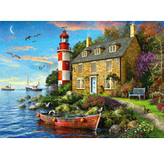 Huismerk Premium Legpuzzel Lighthouse Cottage - 1000 Puzzelstukjes