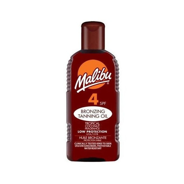 Voordeeldrogisterij Malibu Zonnebrand SPF4 Bronzing Tanning Oil - 200 ml aanbieding