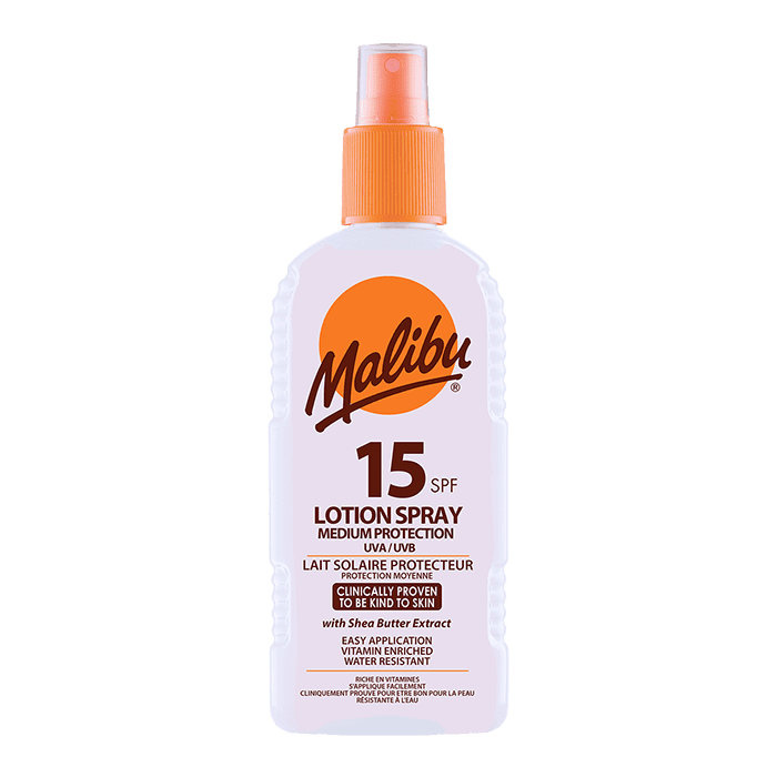 Voordeeldrogisterij Malibu Zonnebrand Spray SPF15 - 200 ml aanbieding