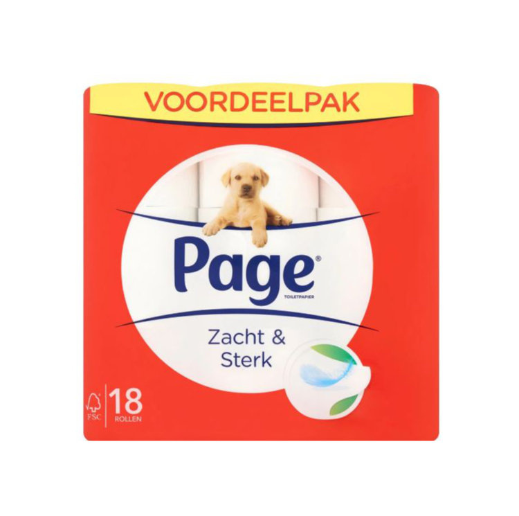 Voordeeldrogisterij Page Zacht & Sterk Toiletpapier - 18 rollen aanbieding