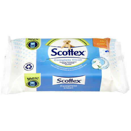 Voordeeldrogisterij Scottex vochtig fris toiletpapier - 56 stuks aanbieding