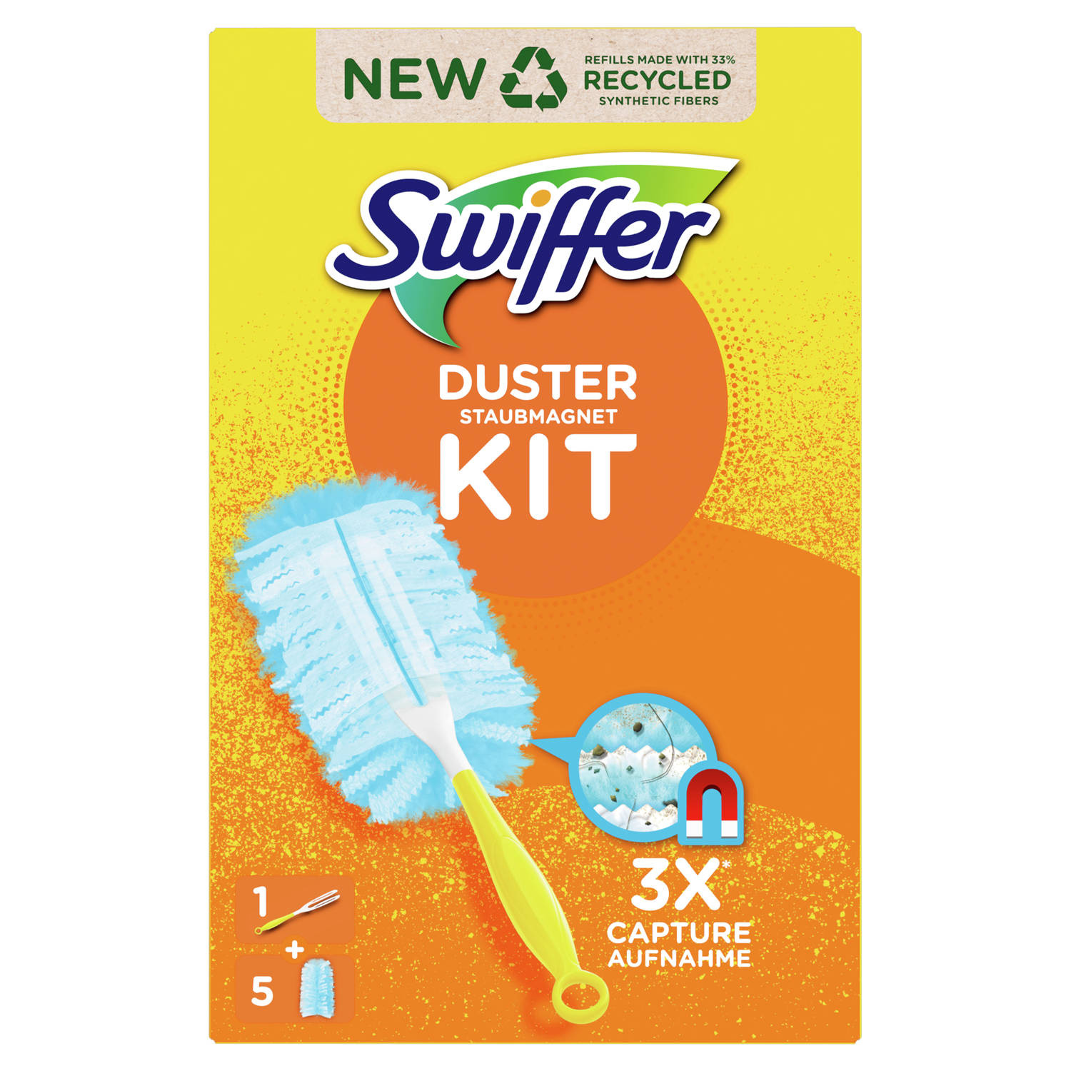 Voordeeldrogisterij Swiffer duster starterkit met - 5 stuks aanbieding