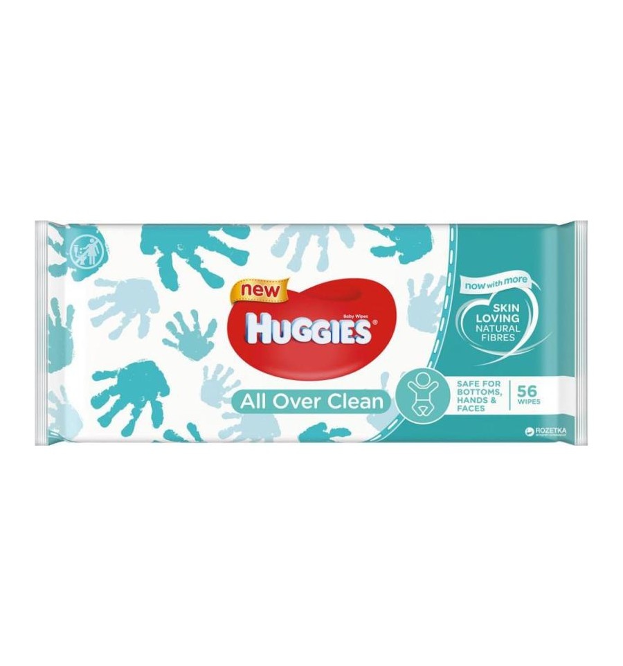 Voordeeldrogisterij Huggies babydoekjes - All Over Clean 56 stuks aanbieding