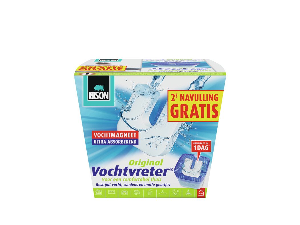 Voordeeldrogisterij Bison Vochtvreter Neutraal - 2x450 g aanbieding