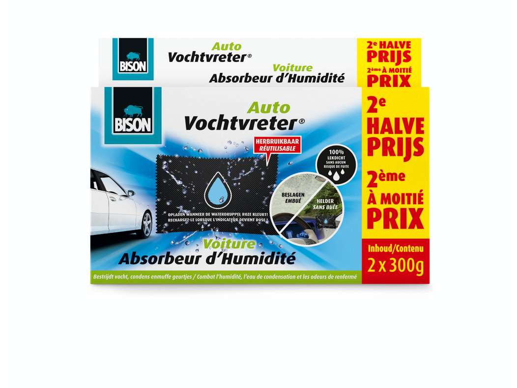 Voordeeldrogisterij Bison Vochtvreter Auto - 2 x 300 g aanbieding