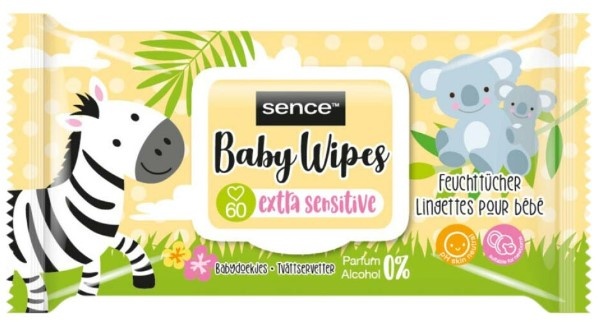 Voordeeldrogisterij Sence Babydoekjes Extra Gevoelig - 60 Stuks aanbieding