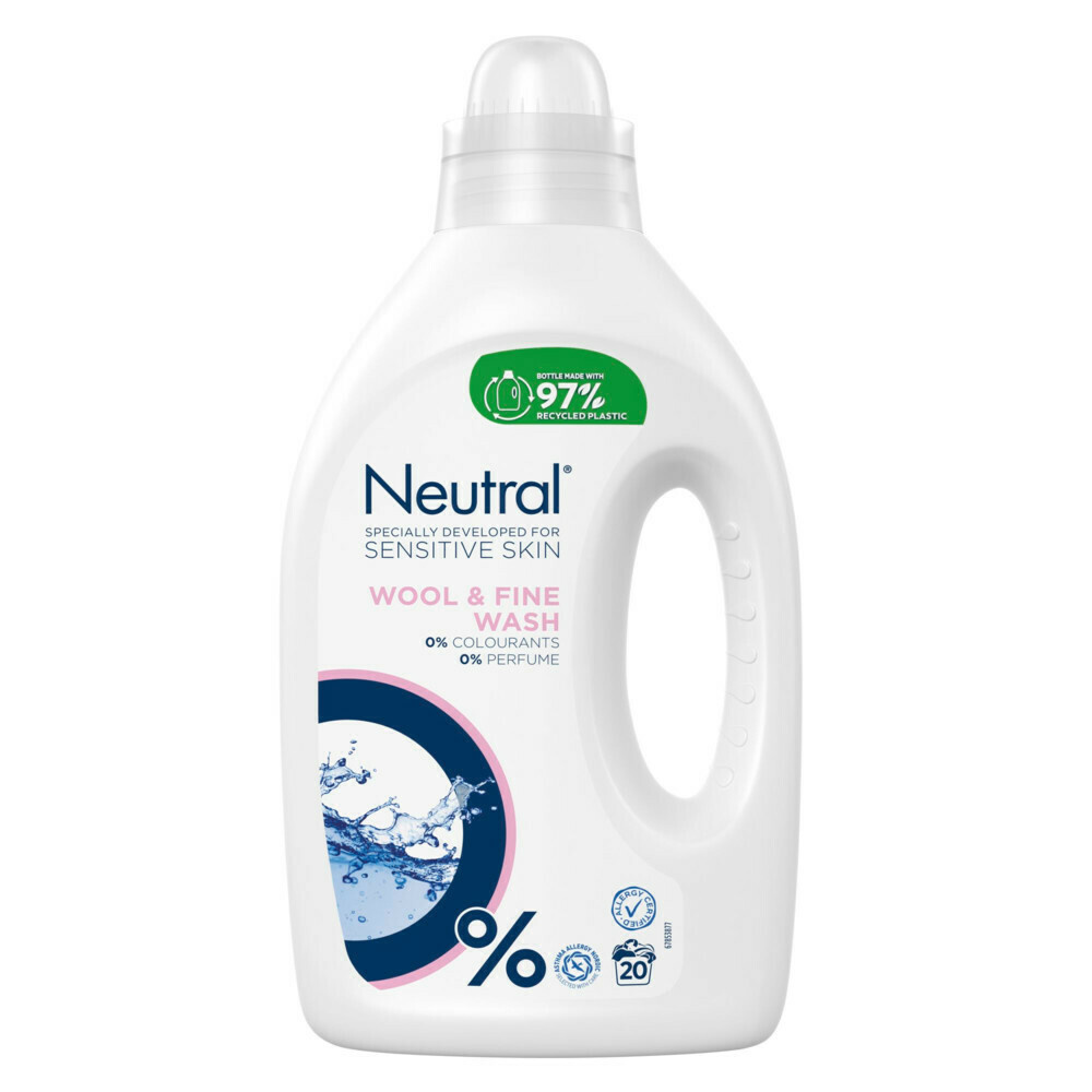 Voordeeldrogisterij Neutral Vloeibaar Wasmiddel Wool & Fine - 20 wasbeurten - 1000ml aanbieding