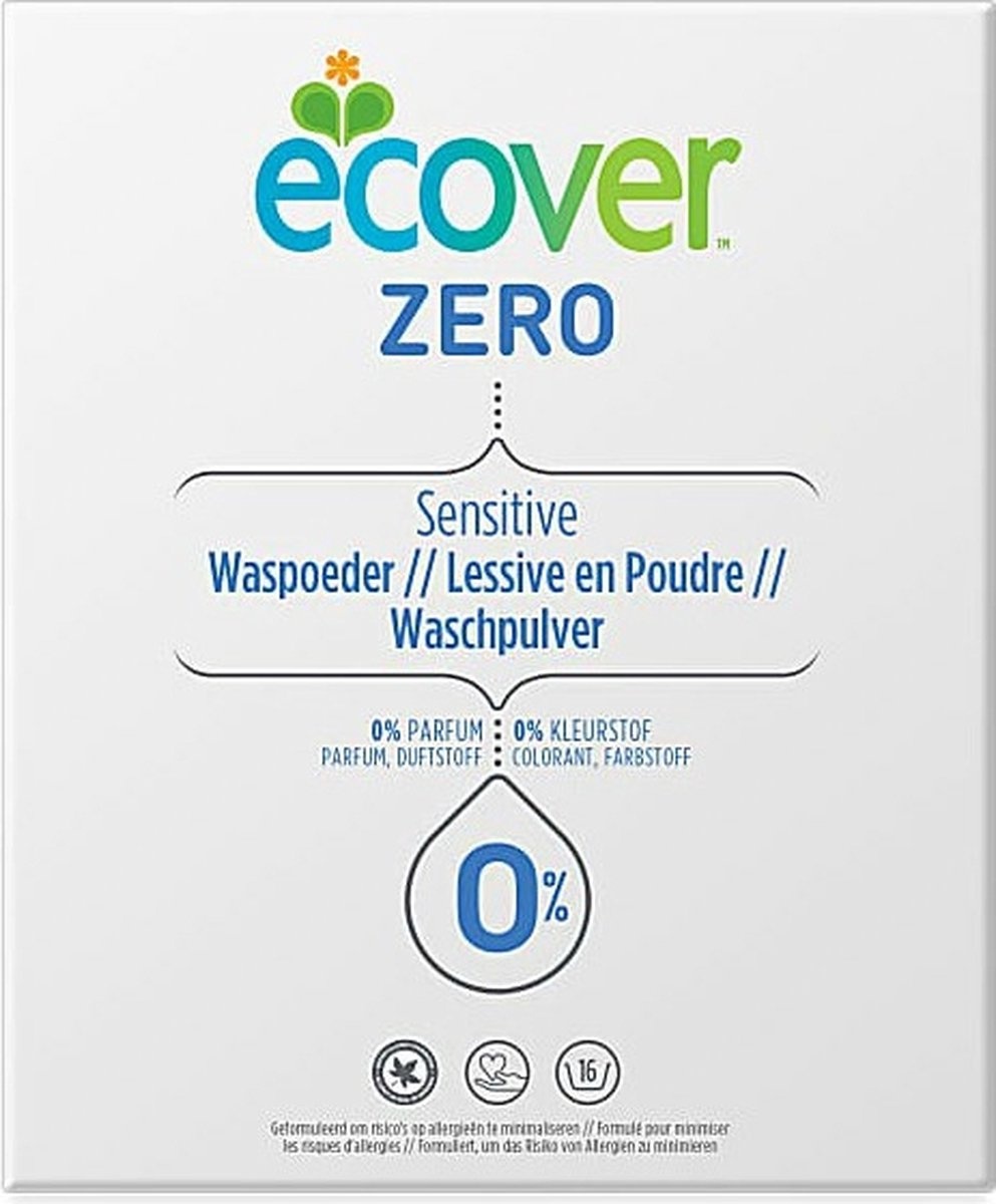 Voordeeldrogisterij Ecover Waspoeder Sensitive 0% Parfum - 16 wasbeurten aanbieding