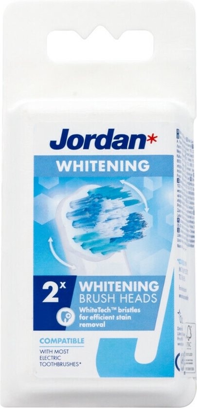 Voordeeldrogisterij Jordan Opzetborstels White 2-pack aanbieding