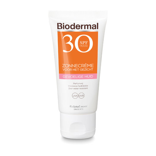 Voordeeldrogisterij Biodermal Zonnecreme gezicht SPF30 gevoelige huid - 30 ml aanbieding