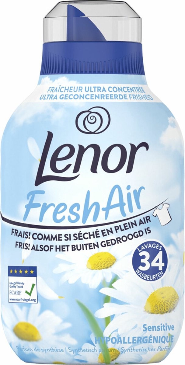 Voordeeldrogisterij Lenor Fresh Air Wasverzachter Sensitive - 34 wasbeurten aanbieding