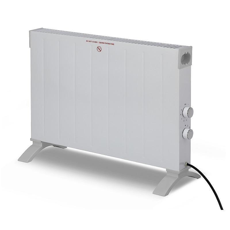 Crown 2500 Watt paneelverwarming - Electrische verwarming - Wit - 2 standen 1250/2500W - Inclusief omvalbeveiliging - Instelbaar thermostaat