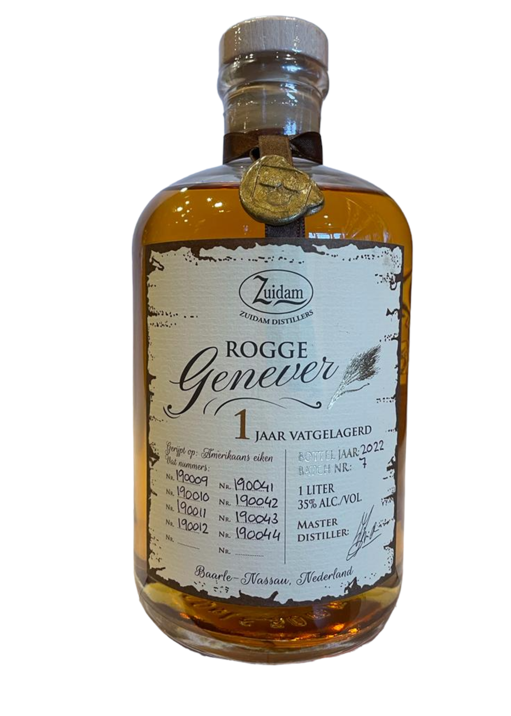 Zuidam Rogge Jenever 1L