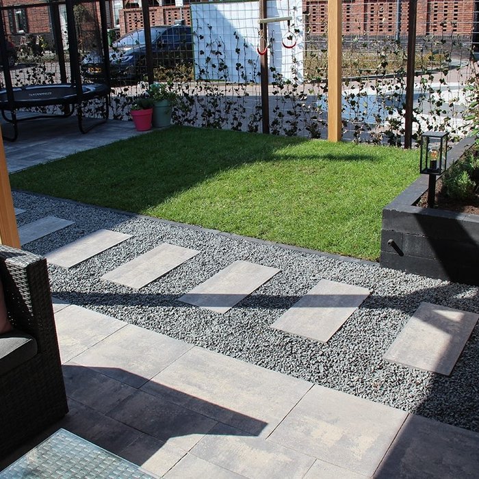 Piastrella Piatta wildverband Grigio Nero (1,44m2)