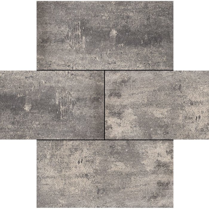 Piastrella Piatta 30x60x4,7cm grigio nero