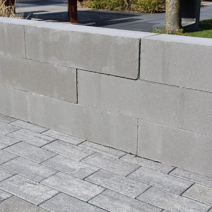 Palissade block 60x12x12cm Grijs