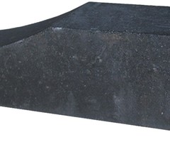 Palissade block wave 60x15x15cm Zwart