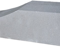 Palissade block wave 60x15x15cm Grijs