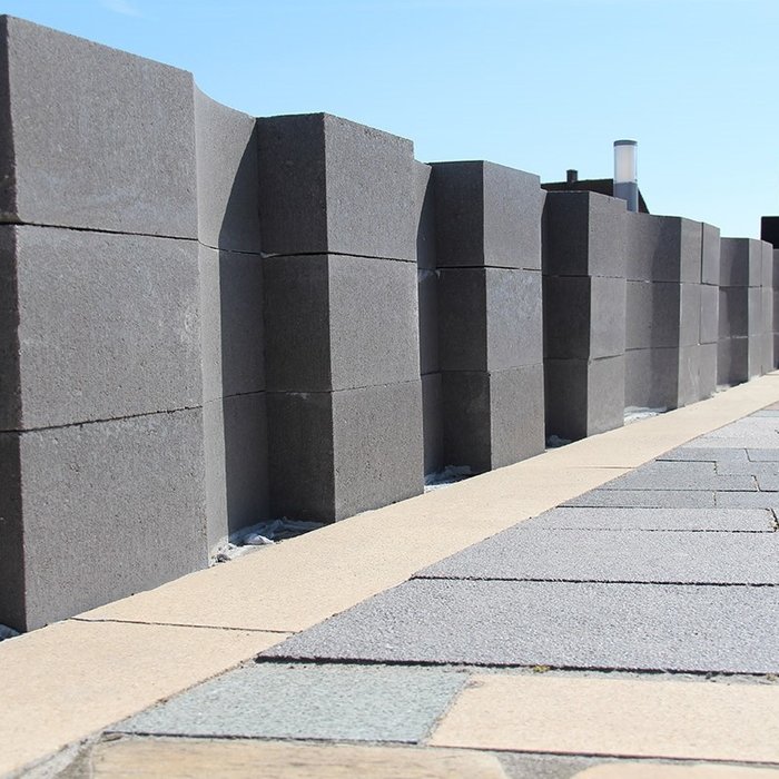 Palissade block wave 60x15x15cm grijs