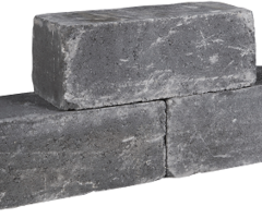 Palinoblock getrommeld 60x15x15cm Antraciet