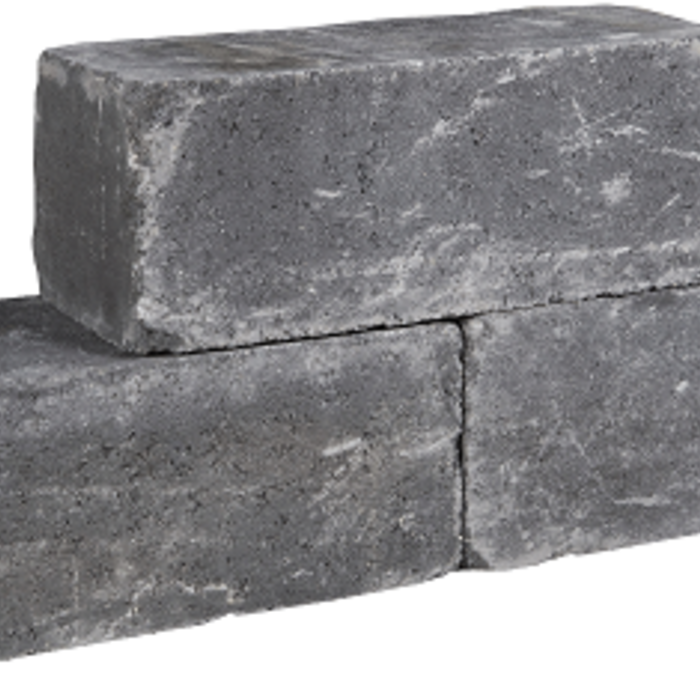 Palinoblock getrommeld 60x15x15cm antraciet