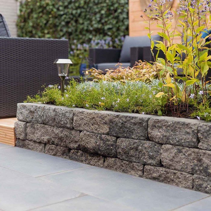 Cliff Walling 30x12x12cm grijs/zwart