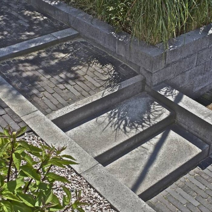 Oud Hollandse stapelelement 75x15x15cm antraciet