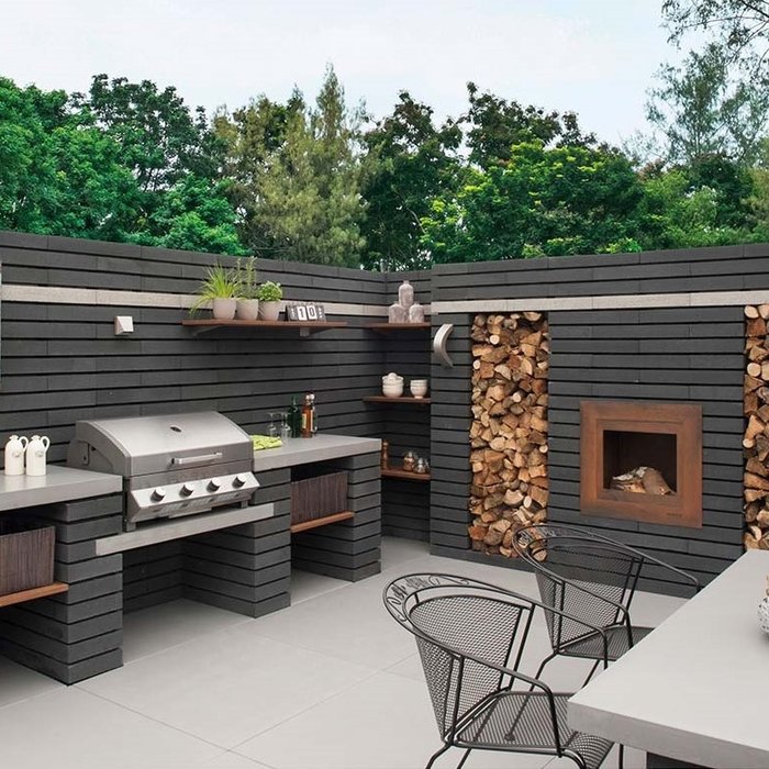 Globe muurelement afdekker L 60x30x7,5cm antraciet