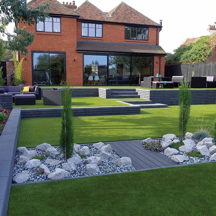 Globe muurelement afdekker L 60x30x7,5cm grijs