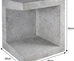 U-Element Hoek 40x40x50cm Grijs