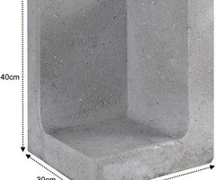L-Element Hoek 30x30x40cm grijs