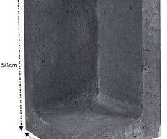 L-Element Hoek 30x30x50cm Zwart