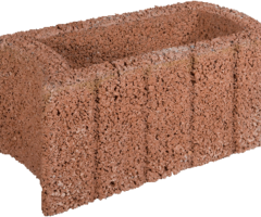 Ovalflor 40x21x20cm Bruin